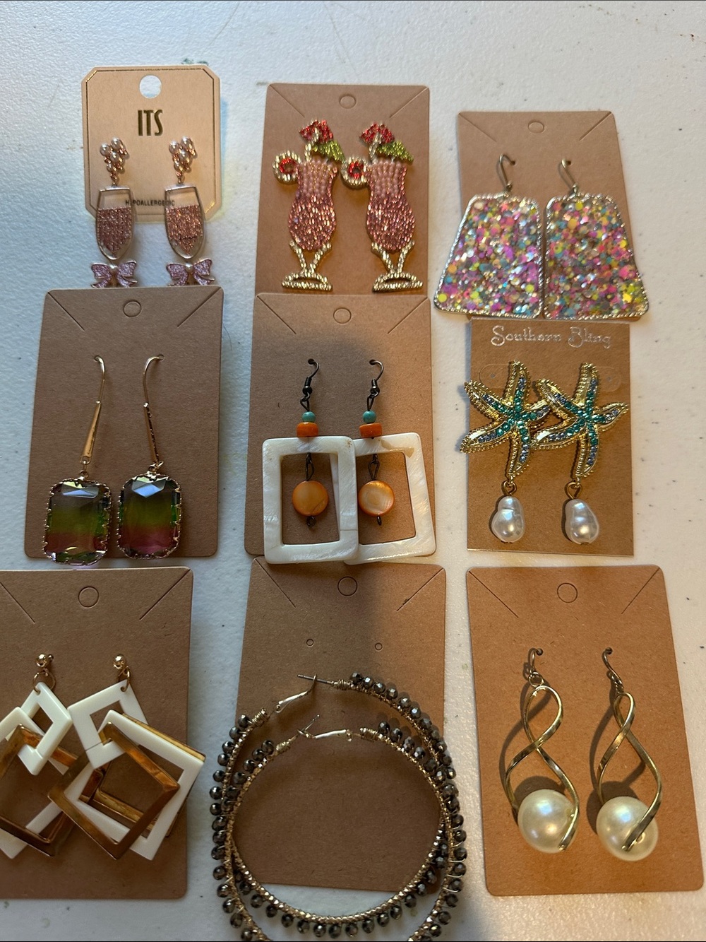 Assorted Women's Pierced Earrings- Mixed Colors